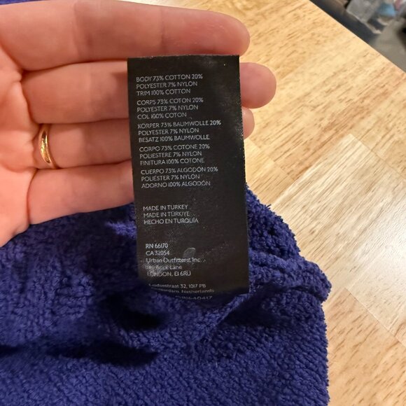 Free People Baby Cable Tee Women's XL Blue - Picture 7 of 8